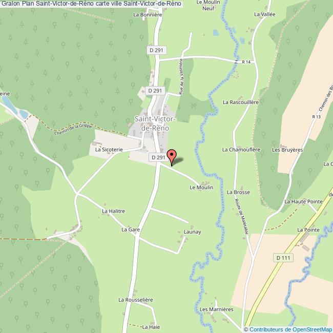 Plan SaintVictordeRéno carte ville SaintVictordeRéno