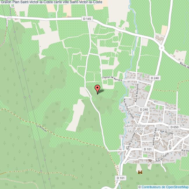 Plan SaintVictorlaCoste carte ville SaintVictorlaCoste