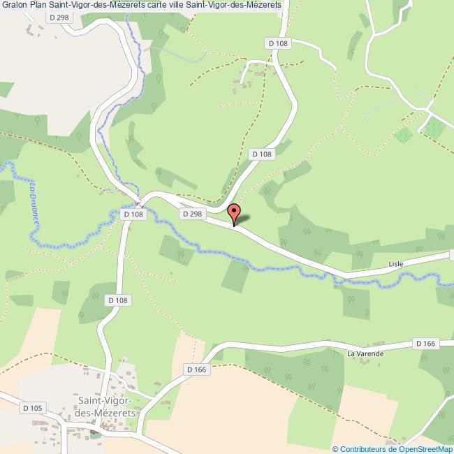 Plan SaintVigordesMézerets carte ville SaintVigordesMézerets