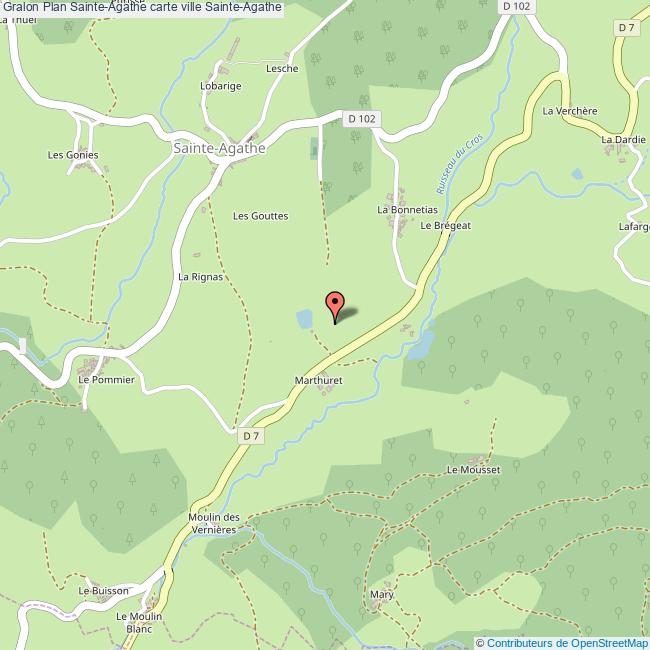 Plan SainteAgathe carte ville SainteAgathe