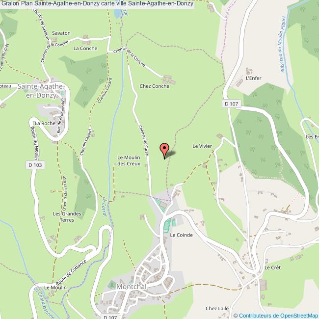 Plan SainteAgatheenDonzy carte ville SainteAgatheenDonzy