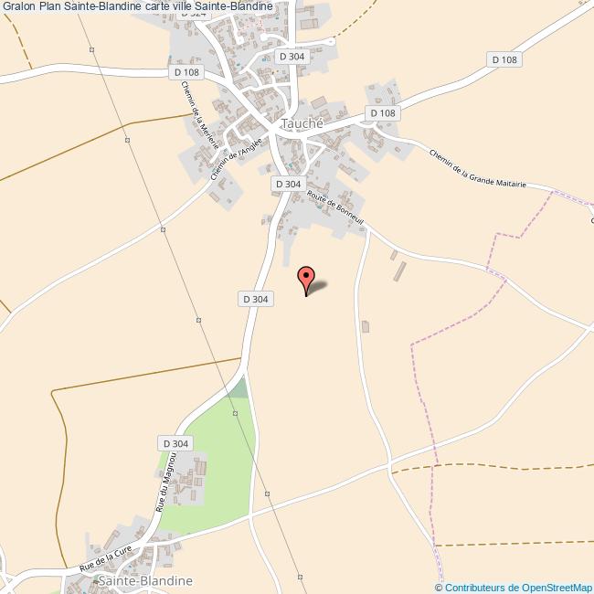 Plan SainteBlandine carte ville SainteBlandine