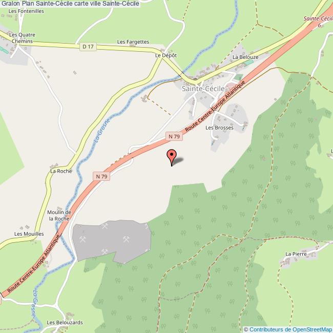 Plan SainteCécile carte ville SainteCécile