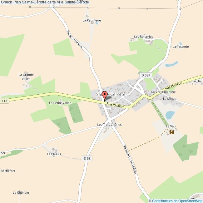 Plan SainteCérotte carte ville SainteCérotte