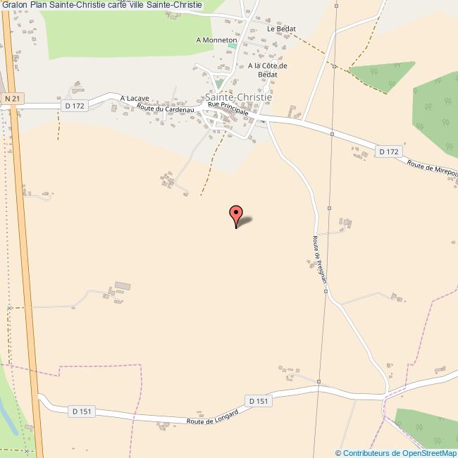 Plan SainteChristie carte ville SainteChristie