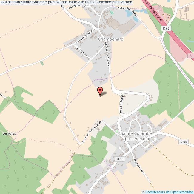 Plan SainteColombeprèsVernon carte ville SainteColombeprèsVernon