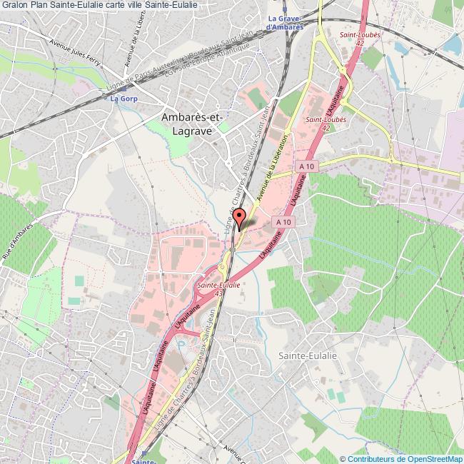 Plan SainteEulalie carte ville SainteEulalie