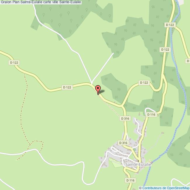 Plan SainteEulalie carte ville SainteEulalie