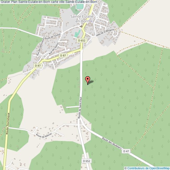 Plan SainteEulalieenBorn carte ville SainteEulalieenBorn