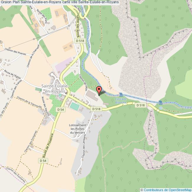 Plan SainteEulalieenRoyans carte ville SainteEulalieenRoyans