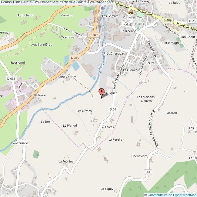 plan Sainte-Foy-l'Argentière