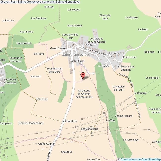 Plan SainteGeneviève carte ville SainteGeneviève