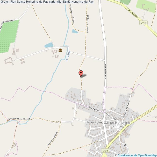 Plan SainteHonorineduFay carte ville SainteHonorineduFay
