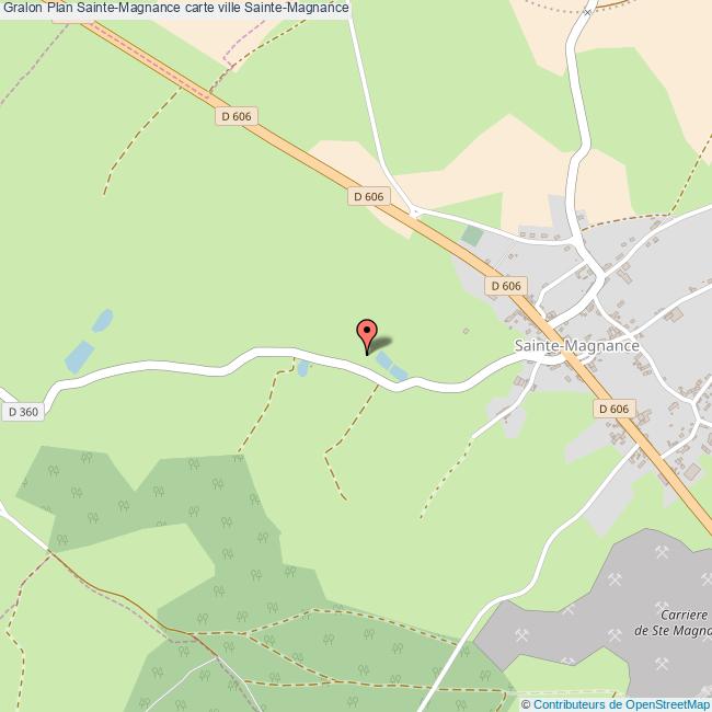 Plan SainteMagnance carte ville SainteMagnance