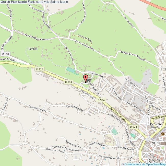 Plan SainteMarie carte ville SainteMarie