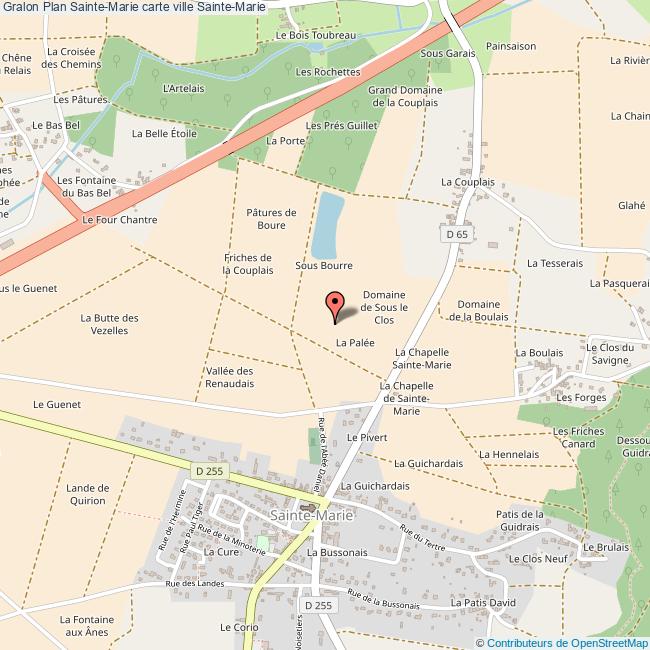 Plan SainteMarie carte ville SainteMarie