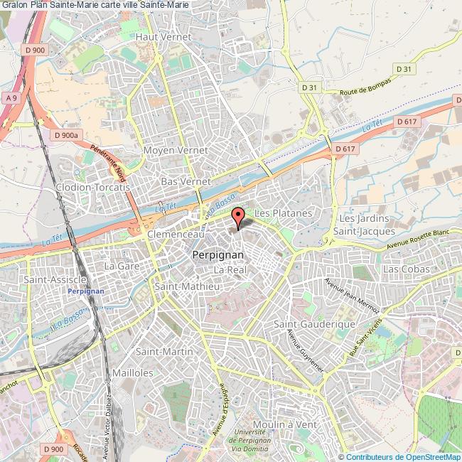 Plan SainteMarie carte ville SainteMarie