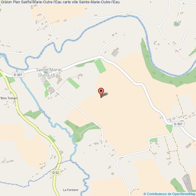 Plan SainteMarieOutrel'Eau carte ville SainteMarieOutrel'Eau