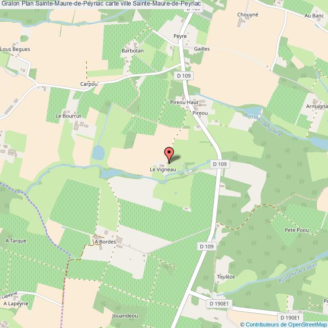 Plan SainteMauredePeyriac carte ville SainteMauredePeyriac
