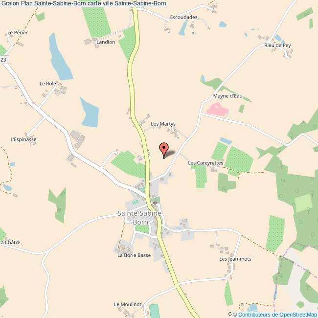 Plan SainteSabineBorn carte ville SainteSabineBorn