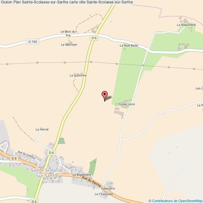 Plan SainteScolassesurSarthe carte ville SainteScolassesurSarthe