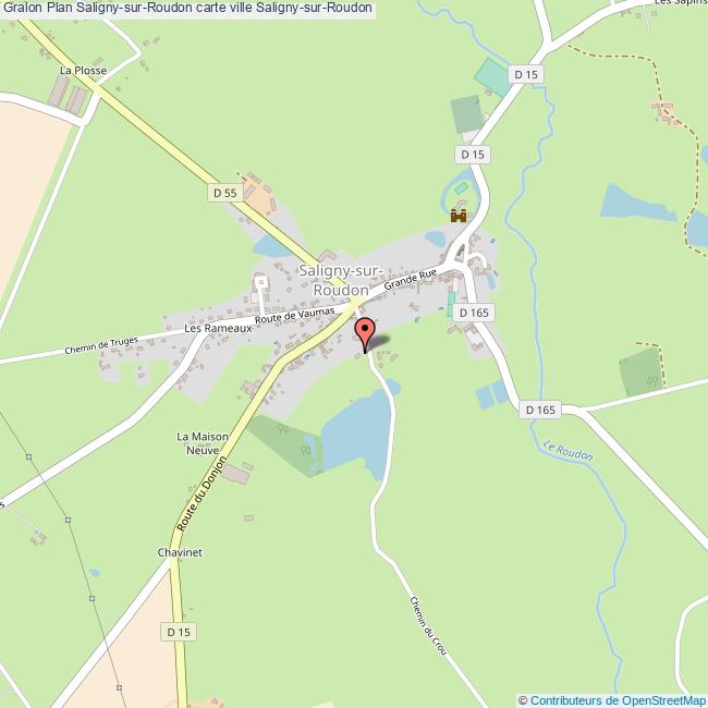 plan ville Saligny-sur-Roudon
