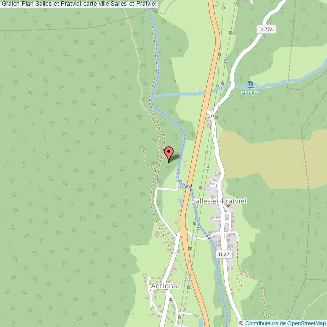 Plan SallesetPratviel carte ville SallesetPratviel