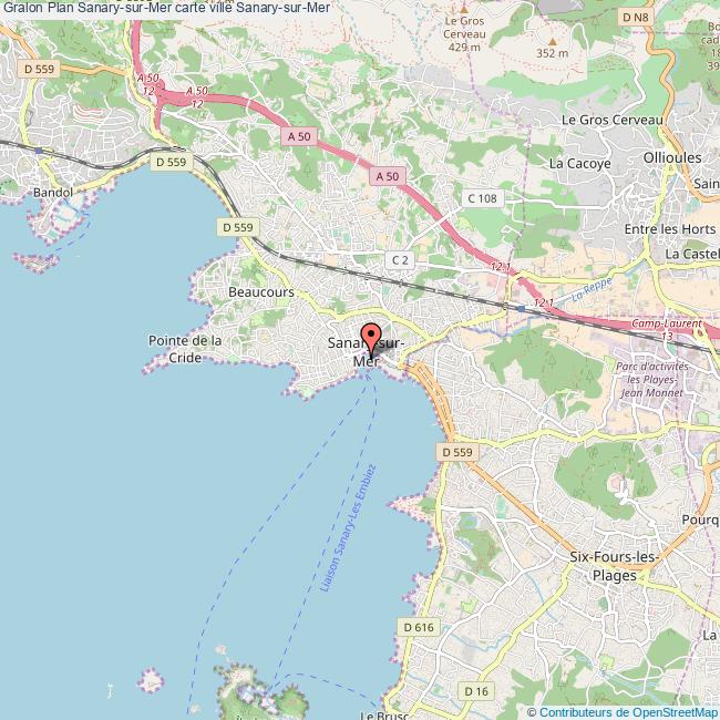Plan SanarysurMer carte ville SanarysurMer