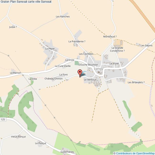 Plan Sanssat carte ville Sanssat