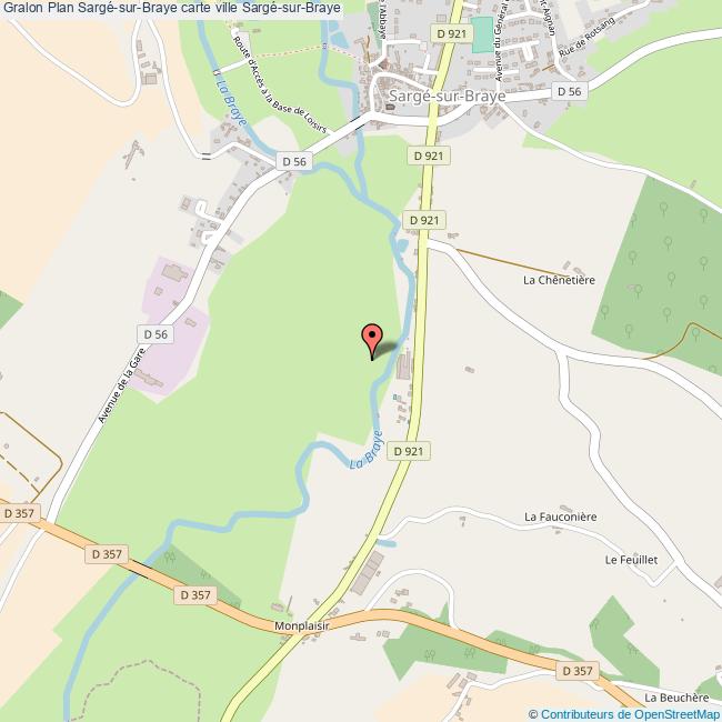 Plan SargésurBraye carte ville SargésurBraye