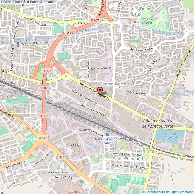 Plan Sault carte ville Sault