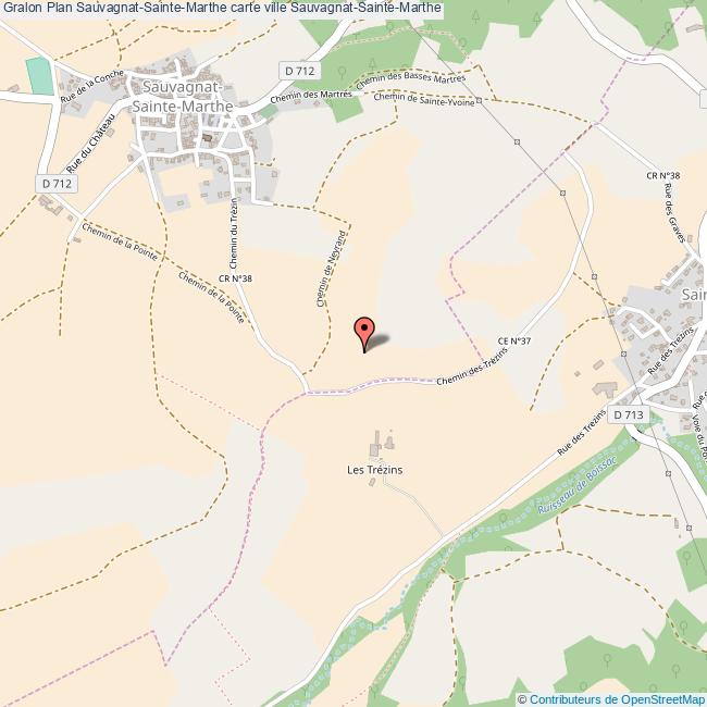 Plan SauvagnatSainteMarthe carte ville SauvagnatSainteMarthe
