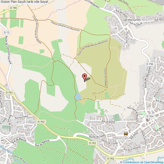 Plan Sayat carte ville Sayat