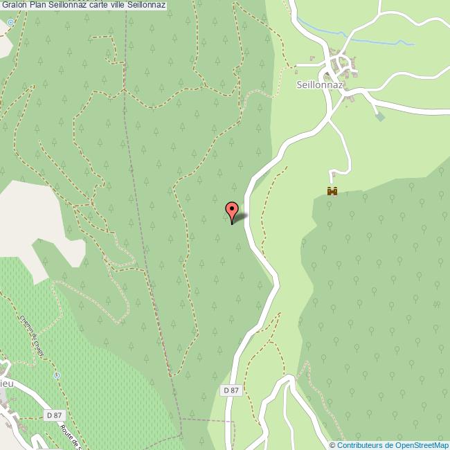 Plan Seillonnaz carte ville Seillonnaz