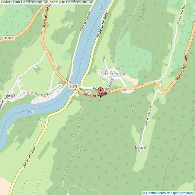 Plan SerrièressurAin carte ville SerrièressurAin