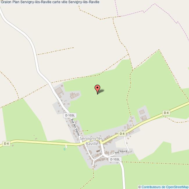 Plan ServignylèsRaville carte ville ServignylèsRaville