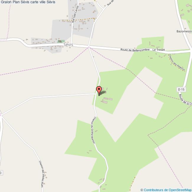 Plan Sévis carte ville Sévis