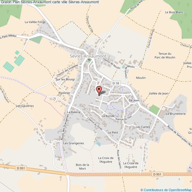 Plan SèvresAnxaumont carte ville SèvresAnxaumont