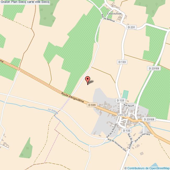 Plan Siecq carte ville Siecq