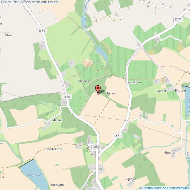 Plan Sistels carte ville Sistels