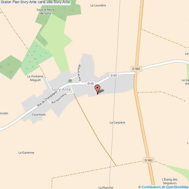 Plan SivryAnte carte ville SivryAnte