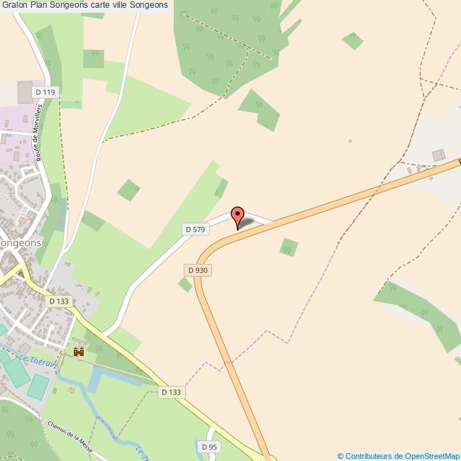 Plan Songeons carte ville Songeons