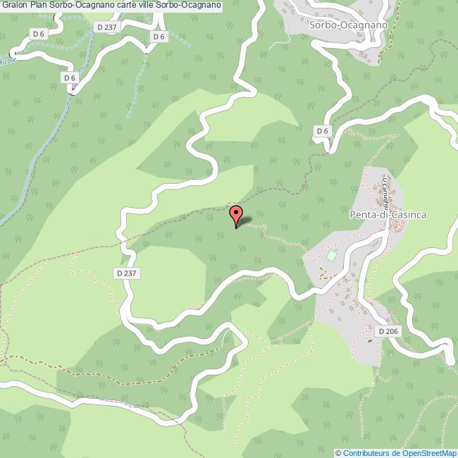 Plan SorboOcagnano carte ville SorboOcagnano
