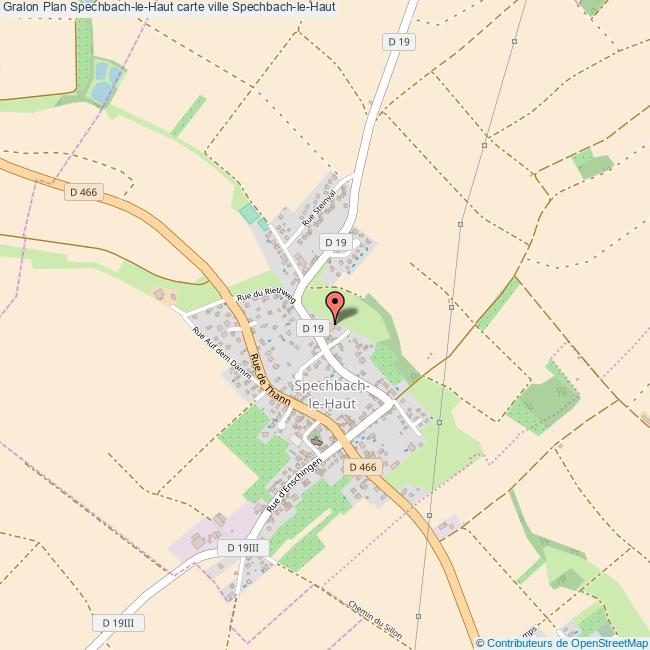 Plan SpechbachleHaut carte ville SpechbachleHaut