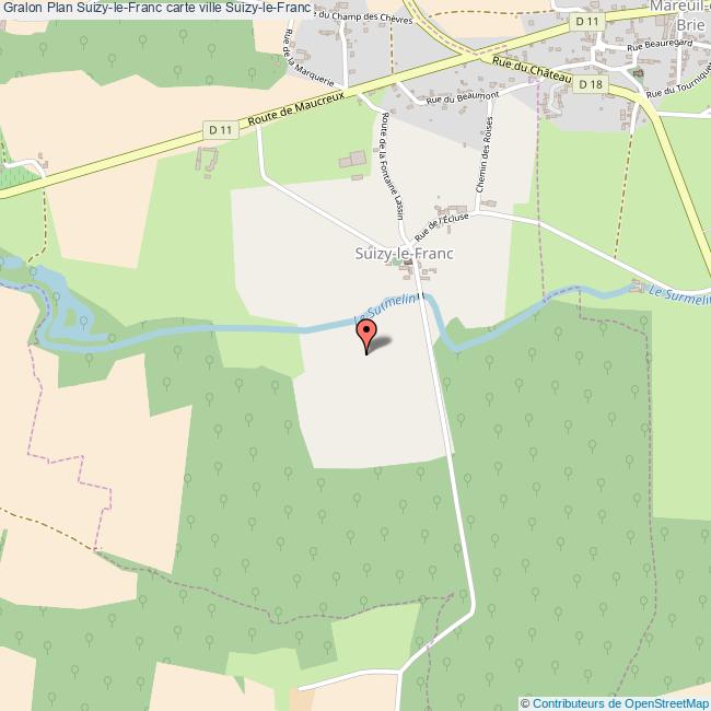 Plan SuizyleFranc carte ville SuizyleFranc