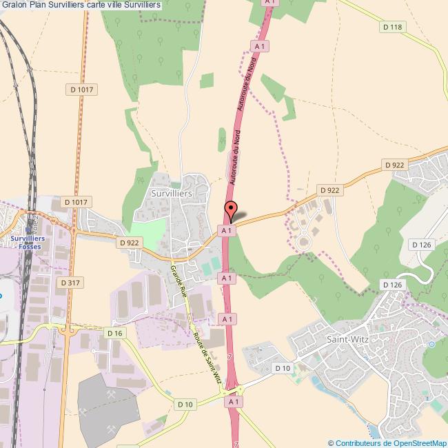 Plan Survilliers carte ville Survilliers