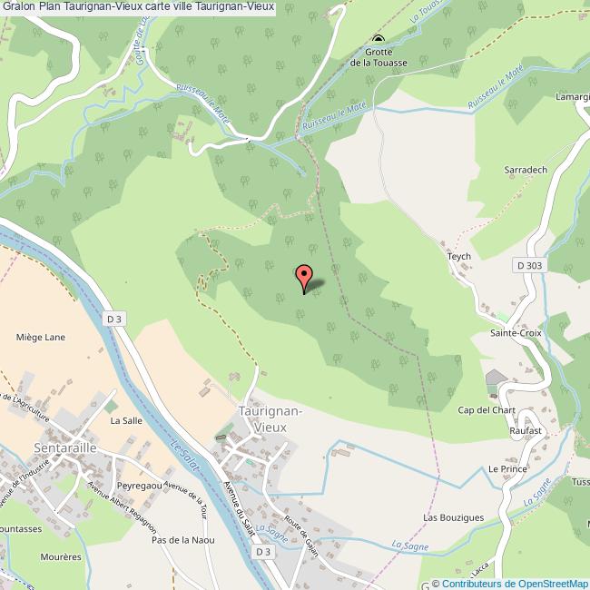 Plan TaurignanVieux carte ville TaurignanVieux