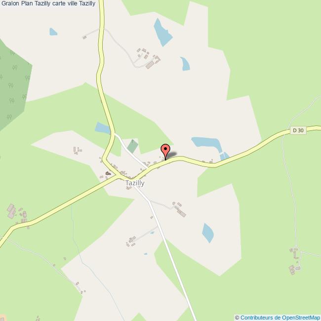 Plan Tazilly carte ville Tazilly