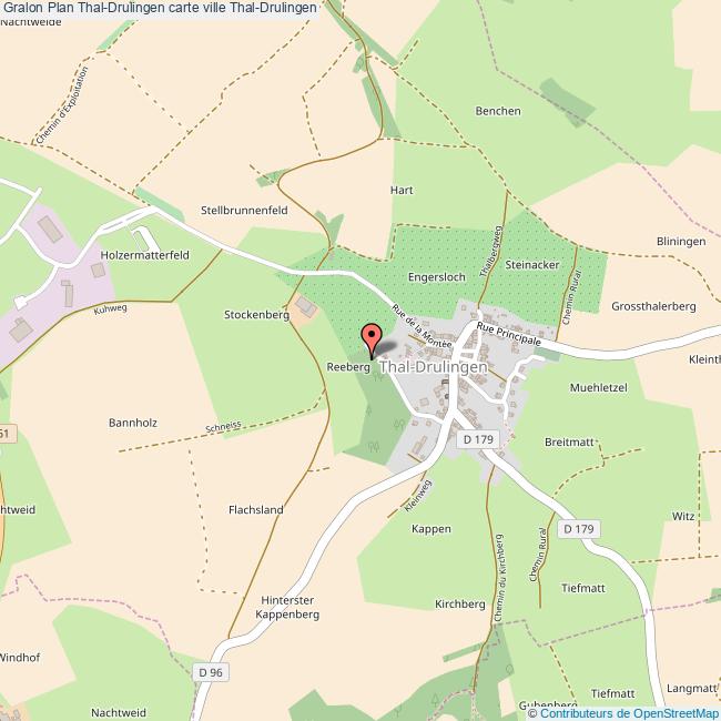 Plan ThalDrulingen carte ville ThalDrulingen