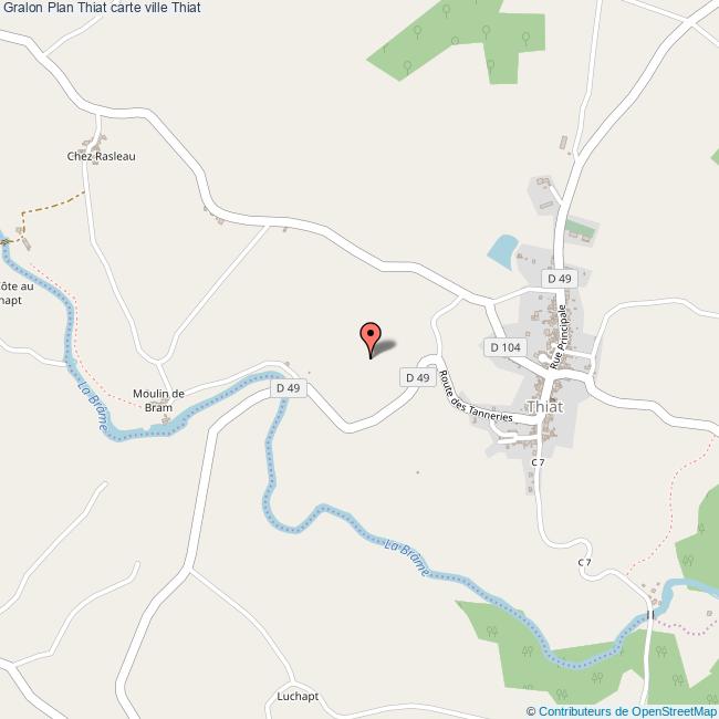 Plan Thiat Carte Ville Thiat